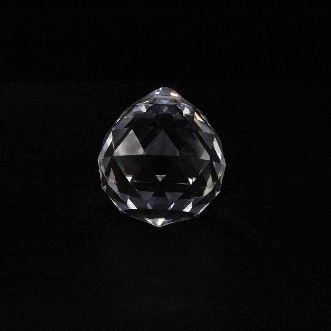 30MM Clear Glass Crystal Prism Pendat Suncatcher Chandelier Parts Lamp Light Pendants Balls Drops Hanging Prisms Home Decor Pack of 10pc (30mm)