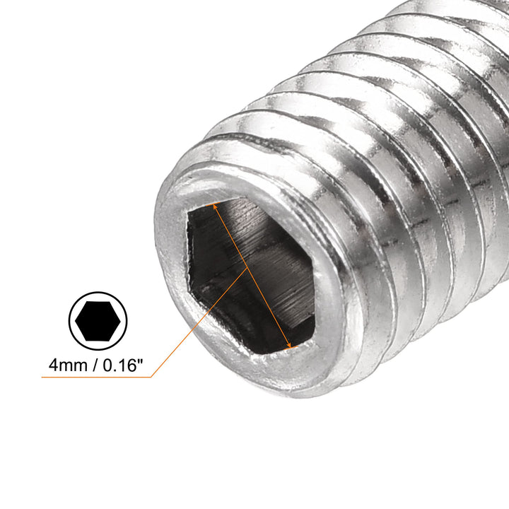 Ball Point Set Screws, M8 x 20mm 304 Stainless Steel Metric Spring Hex Socket Screw 8pcs