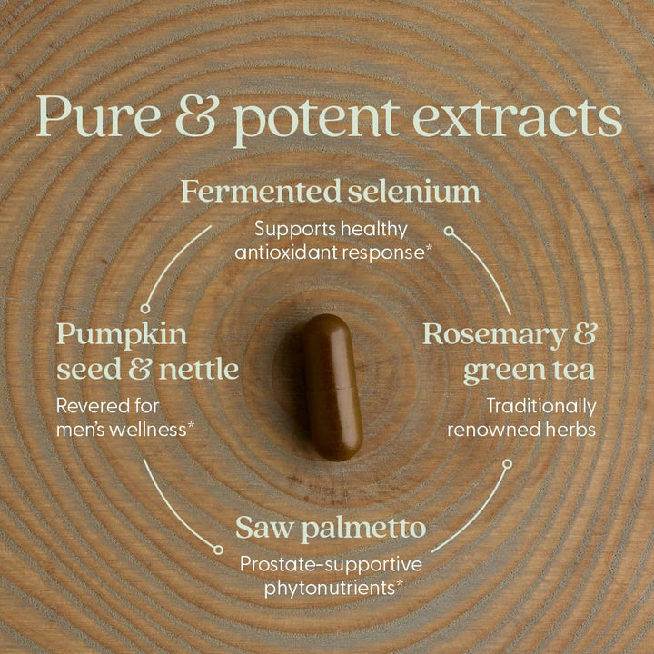 Prostate Supplement - Prostate 5LX™ with Clinical Strength Saw Palmetto + Fermented Selenium for Men’s Wellness - 180 ct Vegetarian Capsule