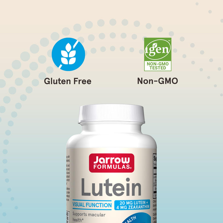 Lutein 20 mg With Zeaxanthin, Dietary Supplement for Visual Function and Macular Health Support, 60 Softgels, 60 Day Supply