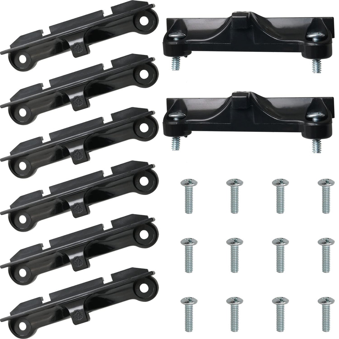 4Pairs CPU Fan Mounting Bracket Plate CPU Fan Support Brackets Retainer Brackets Plate Support Holders for AM4 AMD (16 Screws), Black