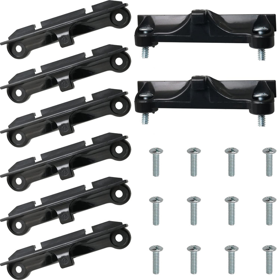 4Pairs CPU Fan Mounting Bracket Plate CPU Fan Support Brackets Retainer Brackets Plate Support Holders for AM4 AMD (16 Screws), Black