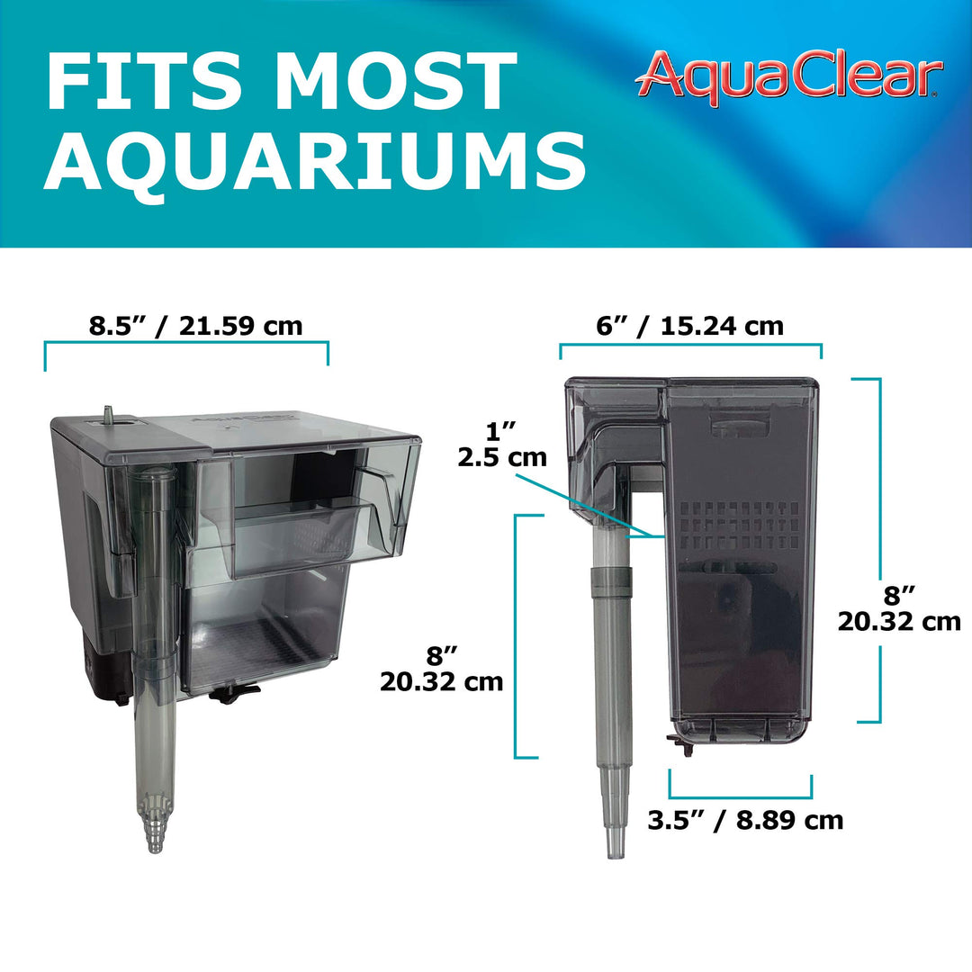 70 Power Filter, Fish Tank Filter for 40- to 70-Gallon Aquariums, Black
