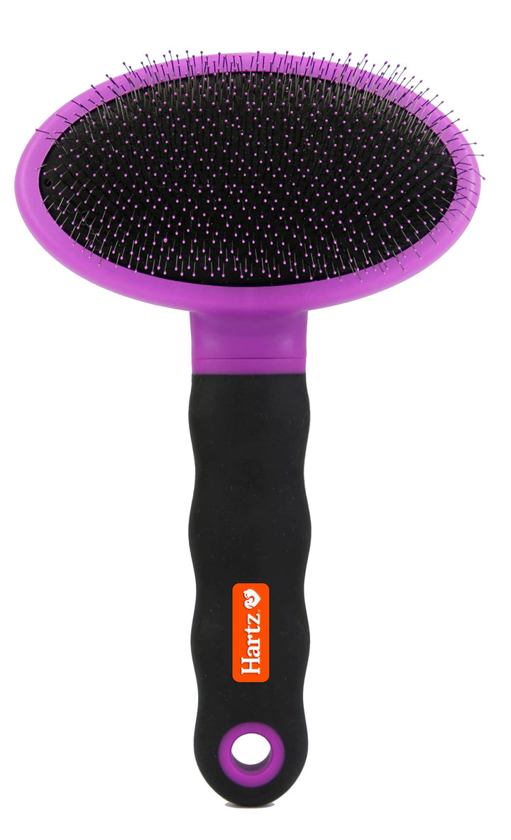 Groomer's Best Deshedding Slicker Dog Brush, Black/Violet, Dogs