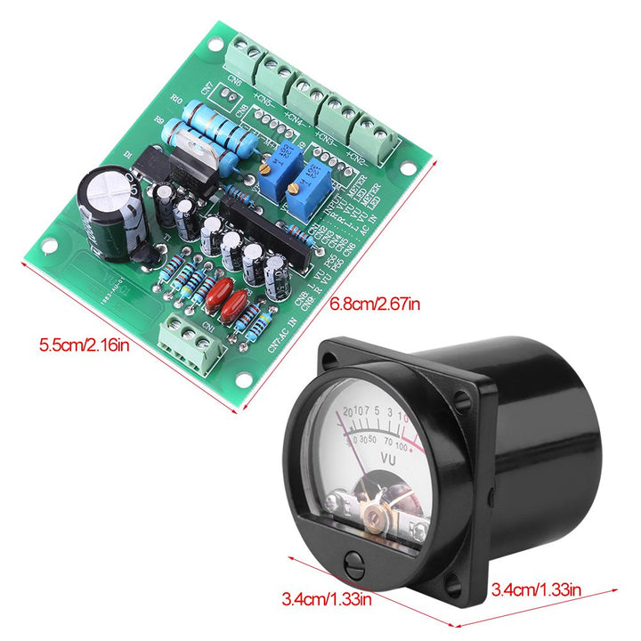 2Pcs VU Meter Warm Back Light Recording + Audio Level Amp with Driver Board Support Two Level Meter Backlight Power Supply Support Two Level Meter Backlight Power Supply
