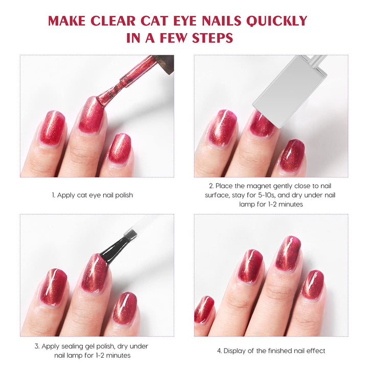Frcolor Double-head Magnet Stick Wand for 3D Magnetic Cat Eye Gel Magic Nail Art Manicure Tool