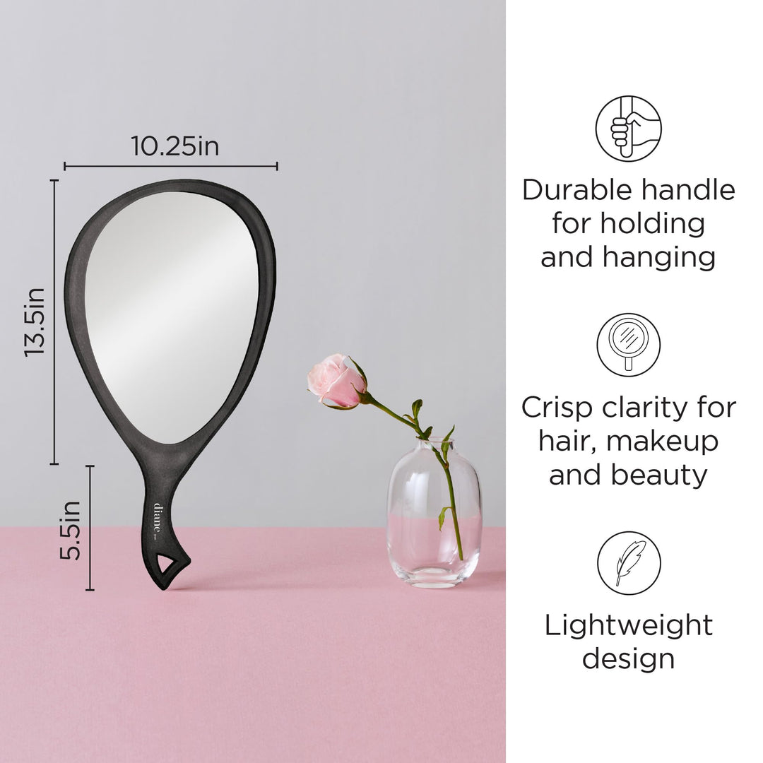 Teardrop Mirror, Black, 10 Ounce