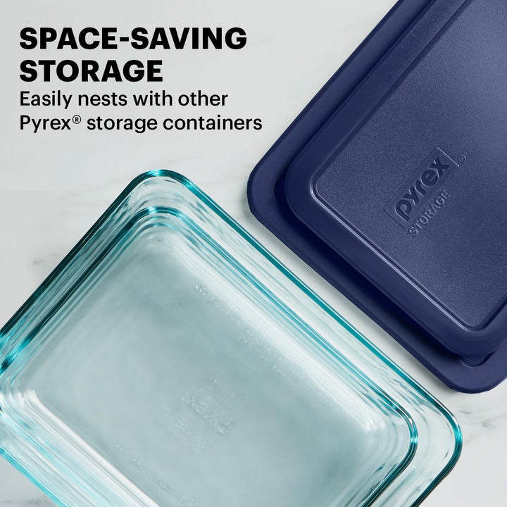 Simply Store 5-Pack (3,4 & 6-Cup) Mixed Sized Glass Food Storage Set, Round & Rectangular Containers With Lids, BPA-Free, Dishwasher & Microwave Safe