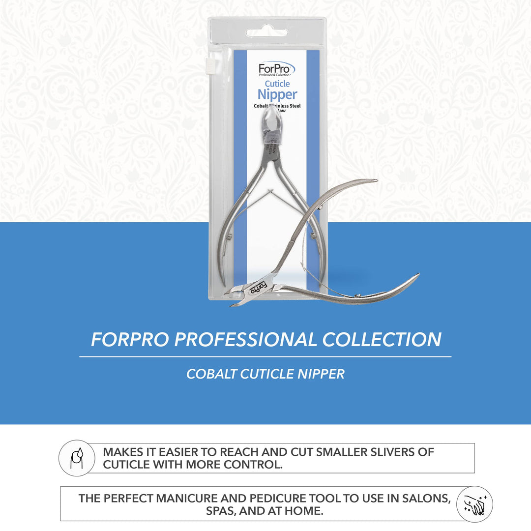 Cobalt Cuticle Nipper, Stainless Steel Cuticle Nipper for Trimming Cuticles and Hangnails, ¼ Jaw