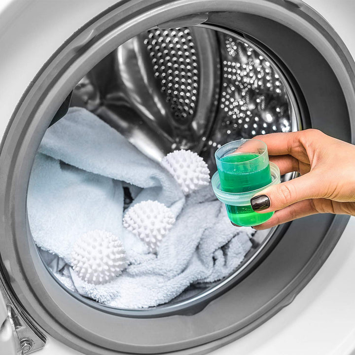6 Pieces Laundry Will Drying Balls Reusable Dryer Balls Replace Laundry Drying Fabric Softener and Saves, Reusable Washing Machine Dryer Cleaning Soften Clothes Wash Ball (Random Color)