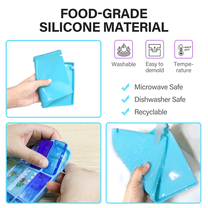 Domino Molds for Resin Casting, Silicone Resin Domino Mold Set, Domino Resin Mold and Domino Box Mold