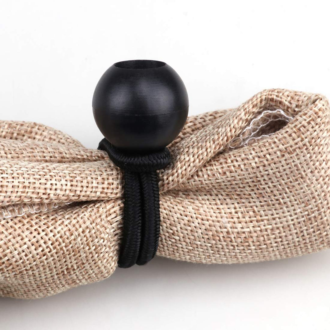 30 Pack Bungee Balls, Black Ball Bungee Heavy Duty Heavyweight 4 inches Tarp Bungee Cords, Weather Resistant Tie Down Strap 4mm Thickness - for Camping, Tents, Cargo, Holding Wire and Hoses