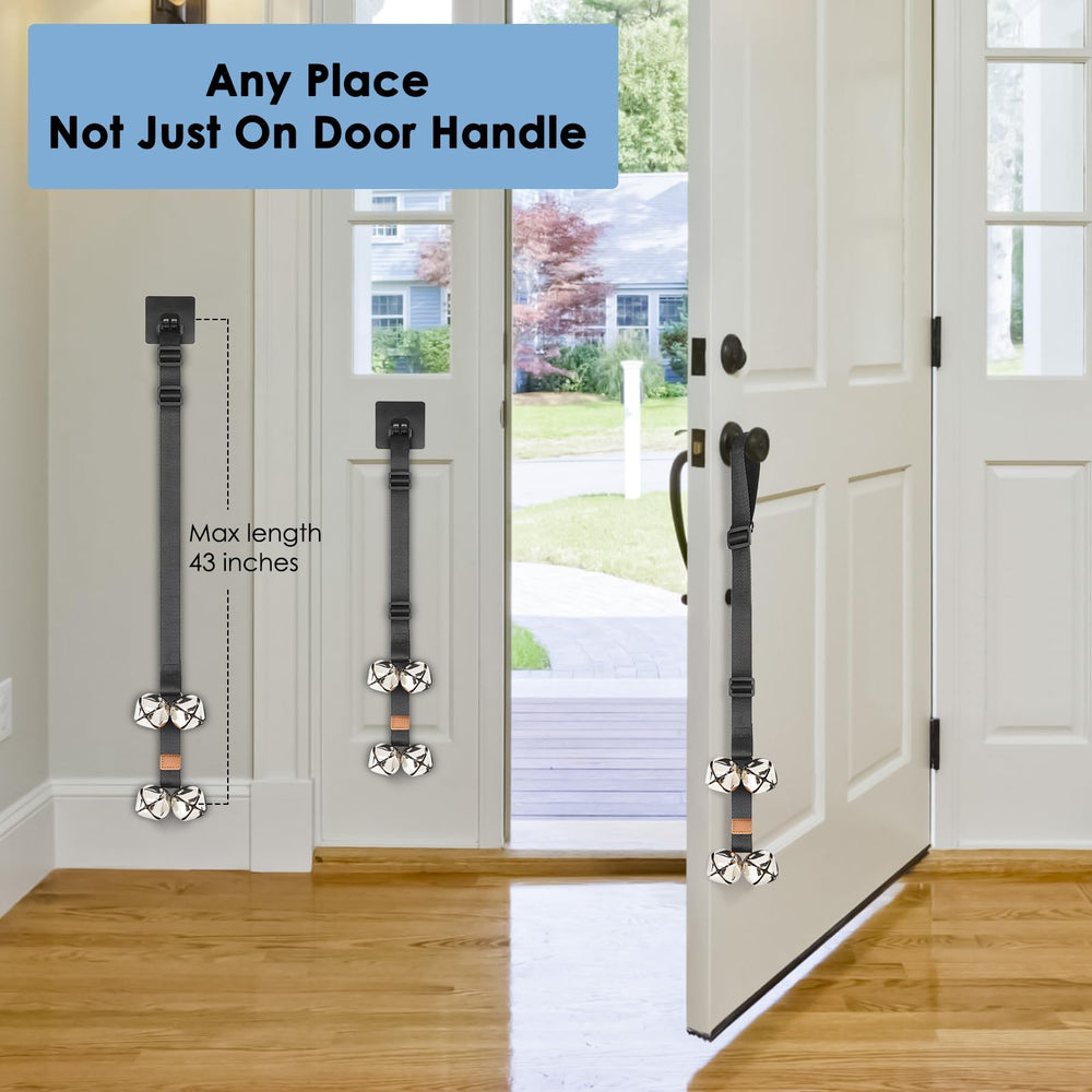 Dog Doorbells for Potty Training, 3 Snaps Adjustable Puppy Dog Door Bells with 7 Extra Loud Bells for Dogs Training, Housebreaking, Door Knob, Ring to Go Outside Puppy Pet Supplies