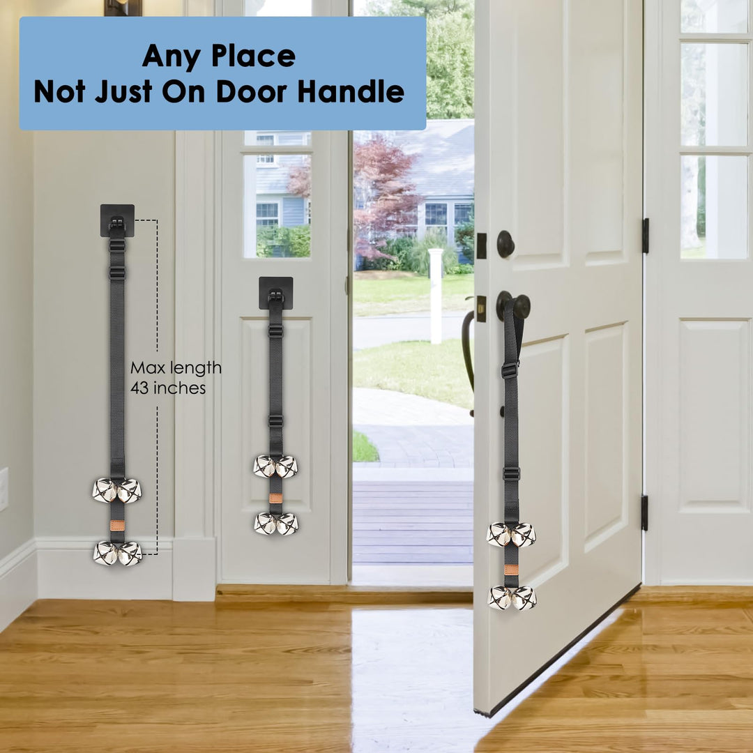 Dog Doorbells for Potty Training, 3 Snaps Adjustable Puppy Dog Door Bells with 7 Extra Loud Bells for Dogs Training, Housebreaking, Door Knob, Ring to Go Outside Puppy Pet Supplies