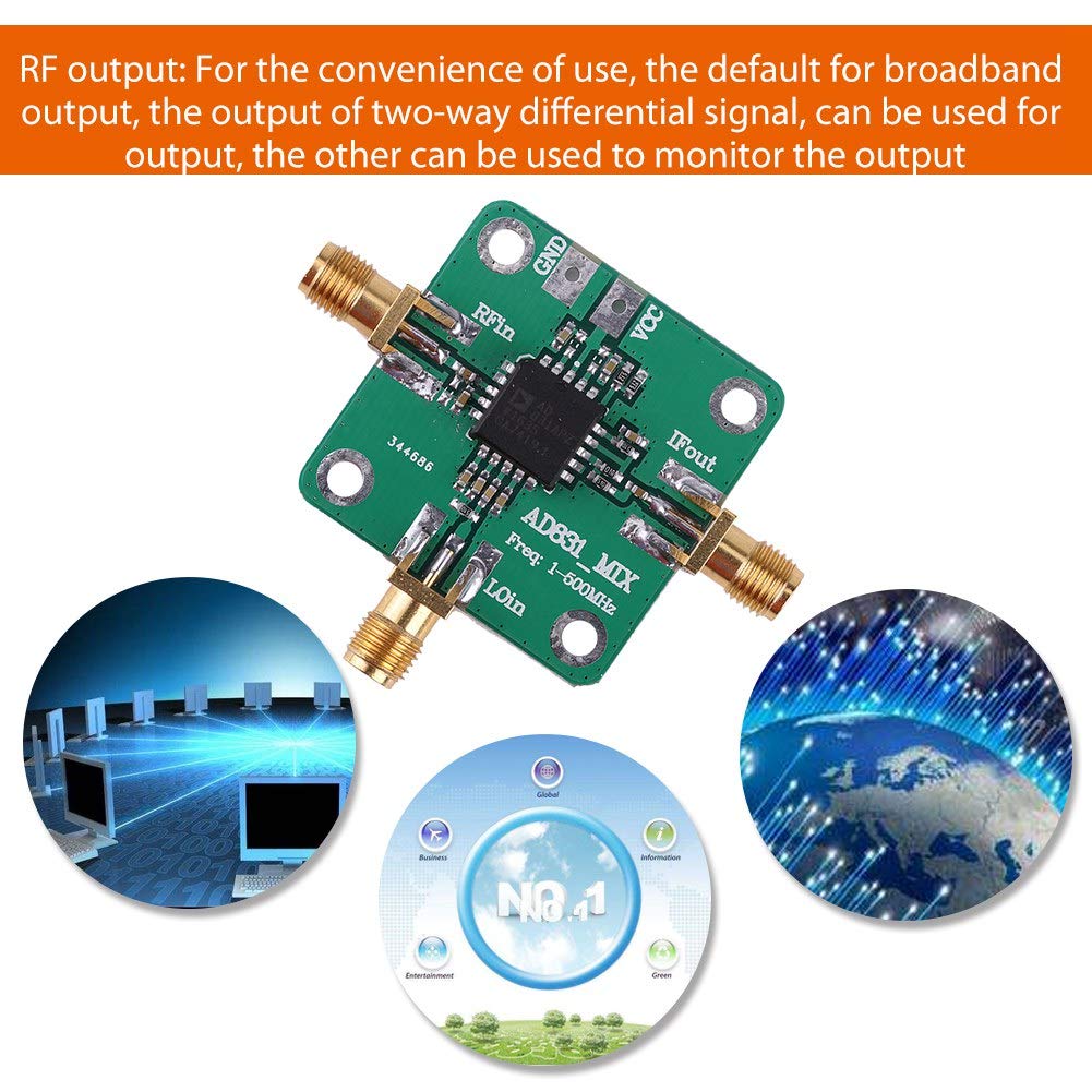 AD831 High Frequency Transducer RF Mixer Module 500MHz Bandwidth Mixing Down Mixing Dual Balanced Mixer Single Chip Radio Frequency Converter -10dBm
