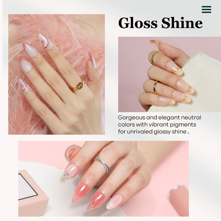 Modelones Jelly Gel Nail Polish Set, 9 Colors Neutral Nude Pink Brown Solid Gel Polish Translucent Pudding Gel Upgraded Crème Manicure Palette Soak Off LED Nail Art Kit DIY Mother's Day Gift W/ Brush