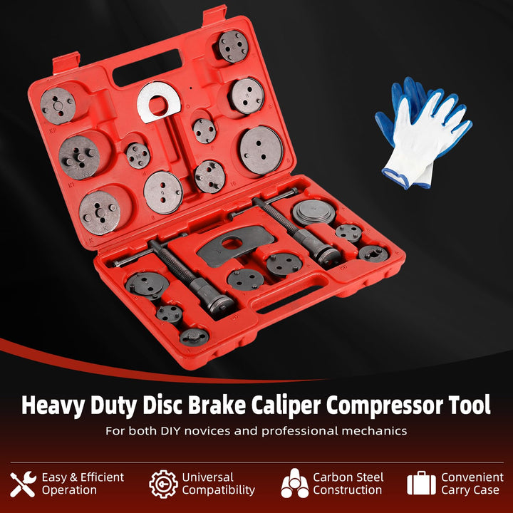 Disc Brake Caliper Compressor Wind Back Tool 24pc Professional Caliper Tool Set
