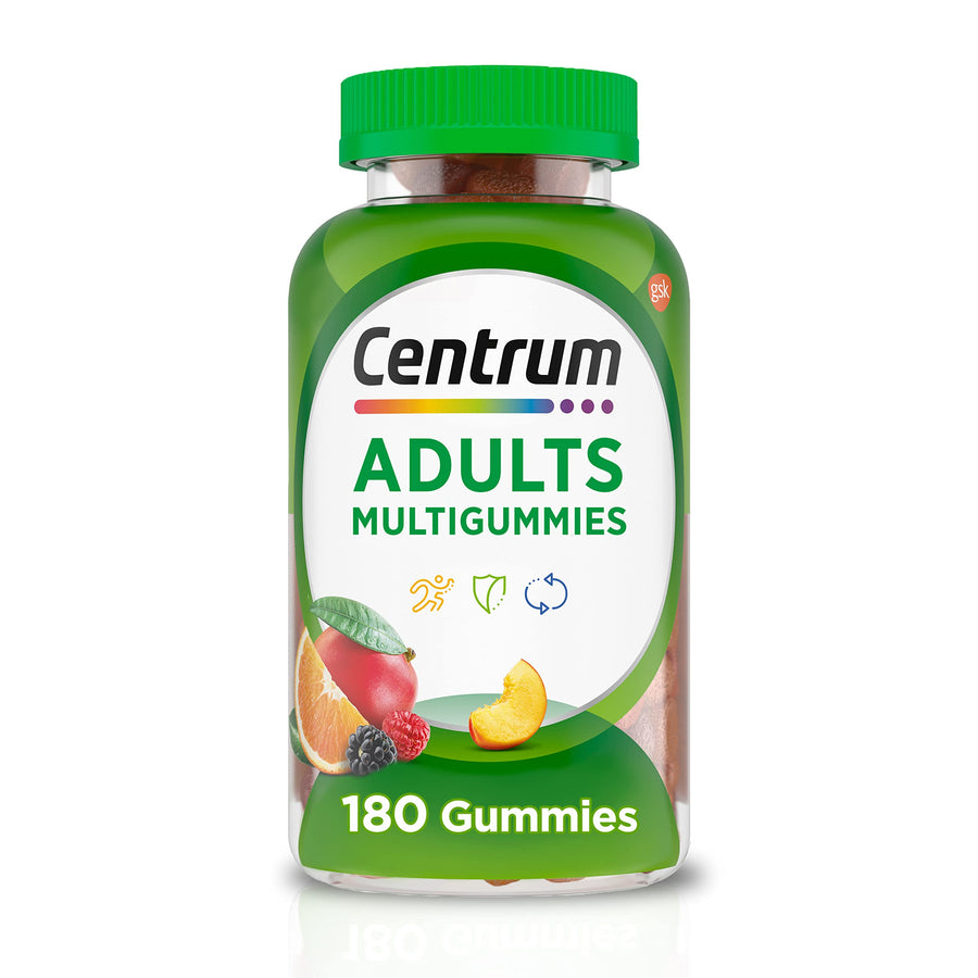 MultiGummies Gummy Multivitamin for Adults, Multivitamin/Multimineral Supplement with Vitamins D, B and E, Assorted Fruit Flavor - 180 Count