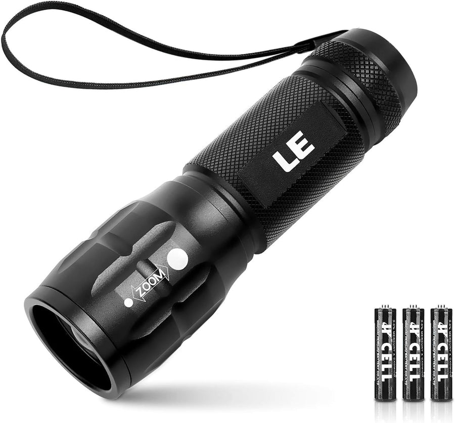 LED Flashlights High Lumens, Small Flashlight, Waterproof, Adjustable Focus Flash Light for Outdoor, Emergency, AAA Batteries Included, Tactical & Camping Accessories