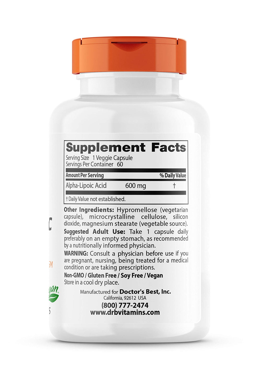 Doctors Best Best Alpha Lipoic Acid, 60 CT