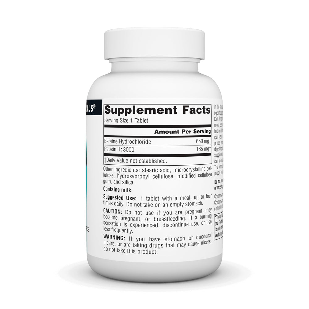 Betaine HCL 650mg, Inc. 90 Tabs