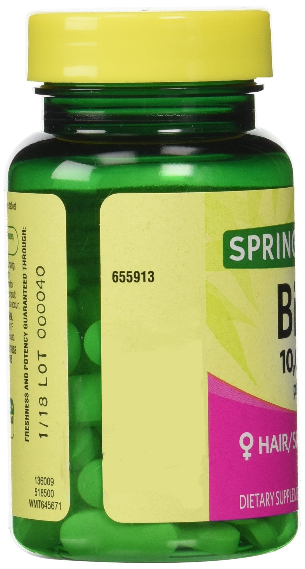 Biotin Dietary Supplement, 10,000 Mg With 100 Mg Keratin, 60 Tablets