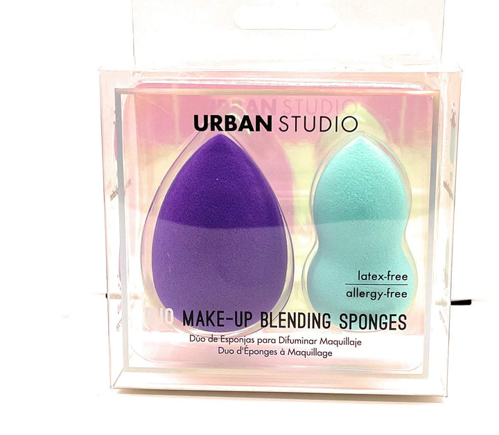 Duo make-up mint & purple blending sponges