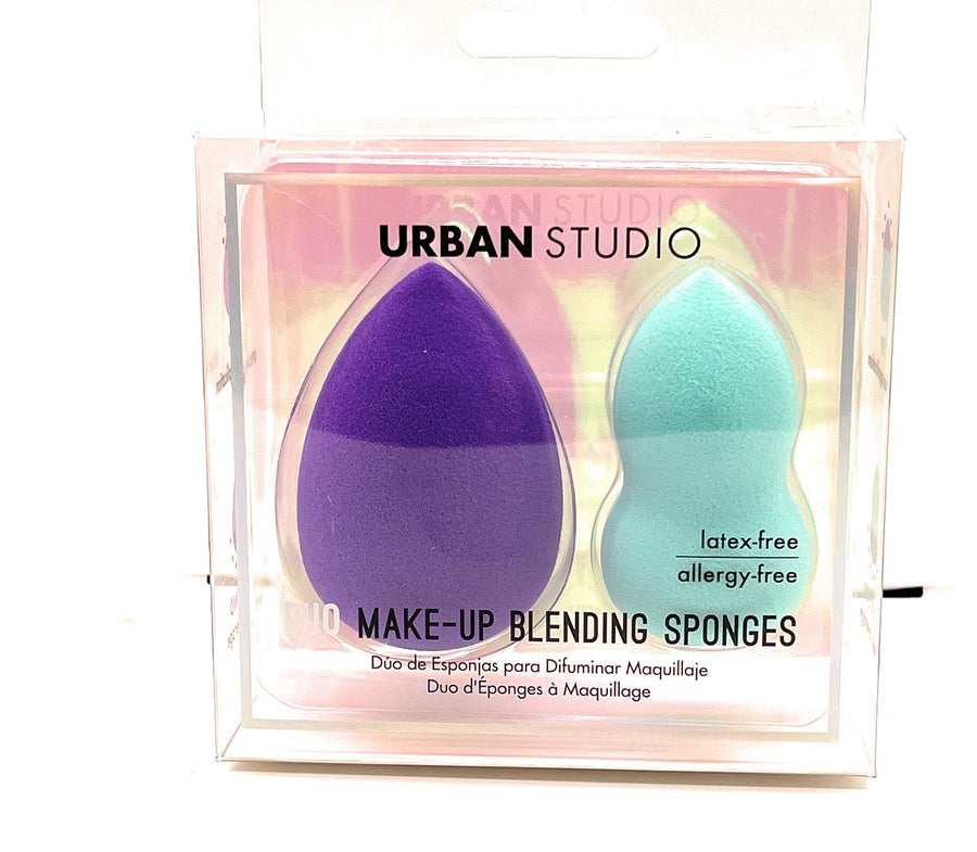 Duo make-up mint & purple blending sponges