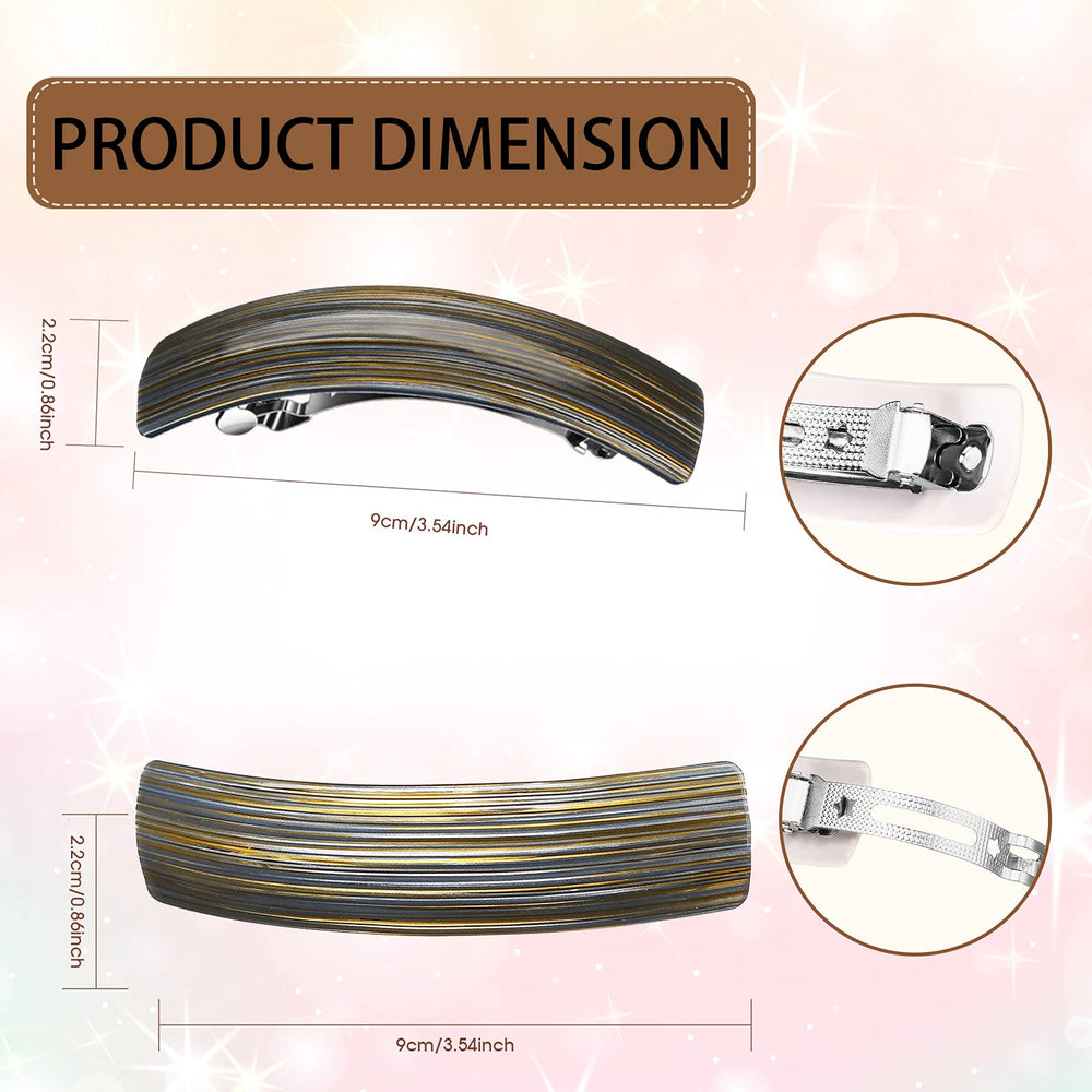 6 Pieces Hair Barrettes for Women Hair Clips Womens Hair Accessories Large French Hair Pin Retro Hair Clasp, 6 Colors (Retro Pattern)