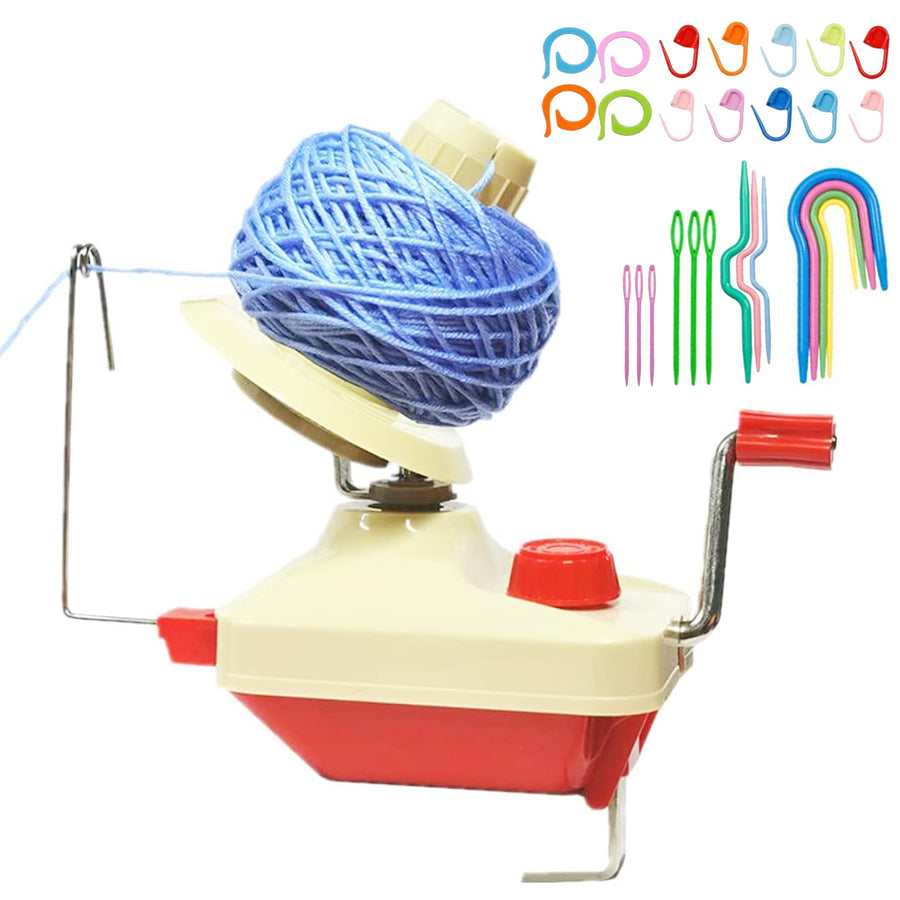 Yarn Ball Winder, Hand Operated Yarn Spinner, Yarn Winder for Crocheting, Easy to Set Up and Use Winding Machine, 4-Ounce Capacity Yarn Roller for Yarn Storage with Knitting Kit