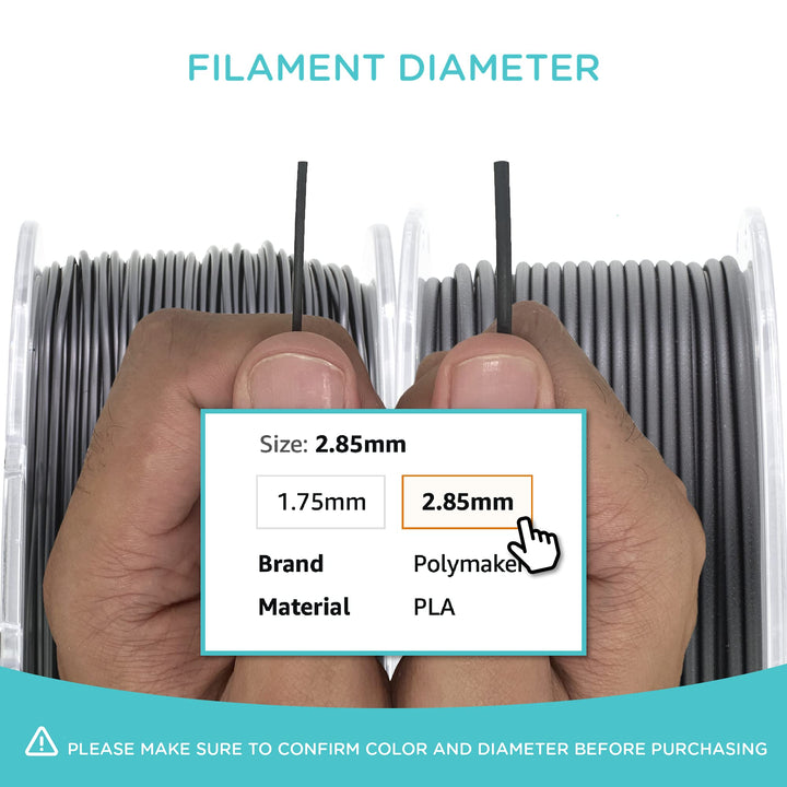 2.85mm(3mm) PLA Filament 2.85mm, 1kg High Rigidity Green PLA 2.85 - PolyLite PLA 3D Printer Filament, Print with 2.85mm Openning 3D Printers Only