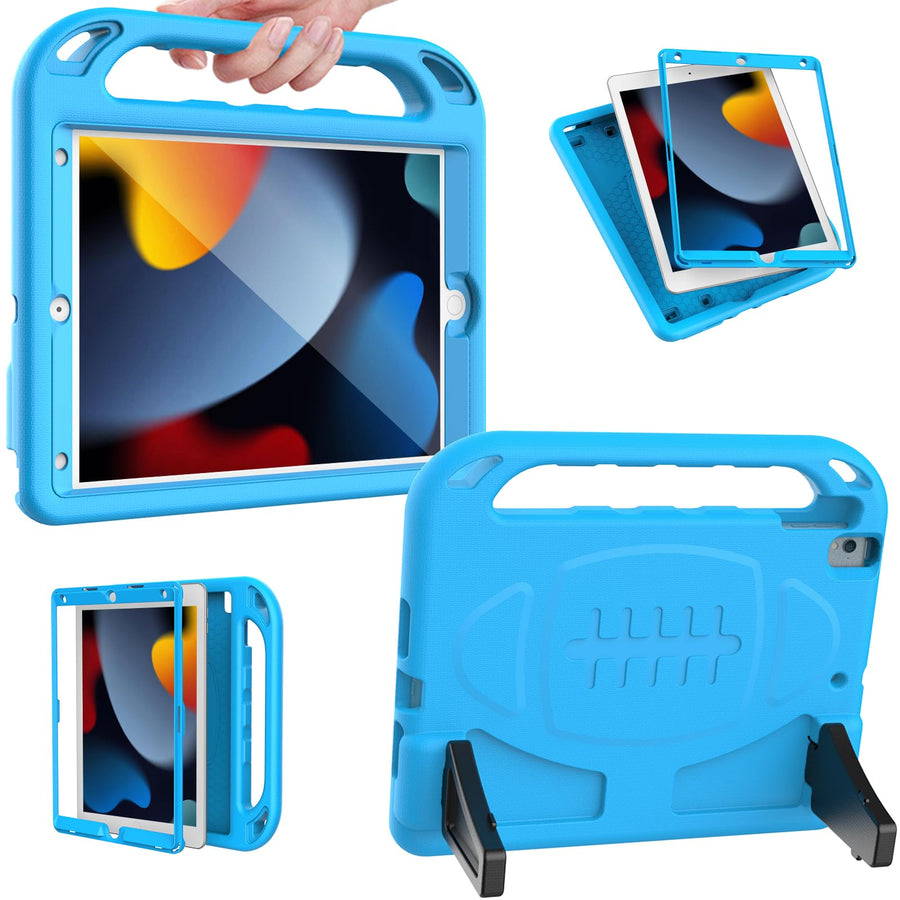 Kids Case for iPad 9th / 8th / 7th Generation 10.2-inch (2021/2020/ 2019), Shockproof iPad 10.2” Case with Built-in Screen Protector, Blue