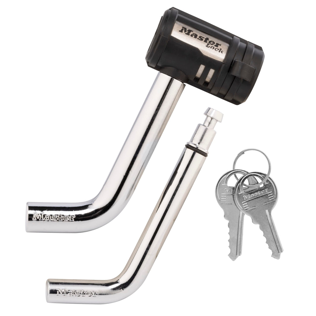 Receiver Lock, 1/2 in. and 5/8 in. Swivel Head, Weather Resistant Trailer Coupler Locking Hitch Pin with Keys for Protecting Trailers, RVs, 2866DAT