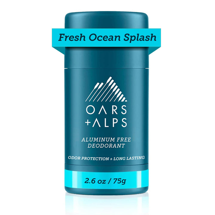 Aluminum Free Deodorant for Men and Women, Dermatologist Tested and Made with Clean Ingredients, Vegan, Travel Size, Fresh Ocean Splash, 1 Pack, 2.6 Oz