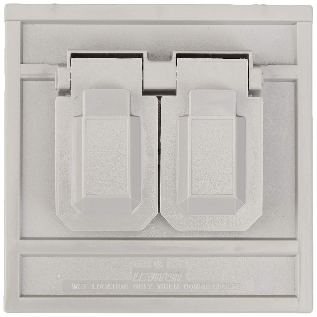4986-GY 1-Gang Duplex Device Wallplate Cover, Oversi