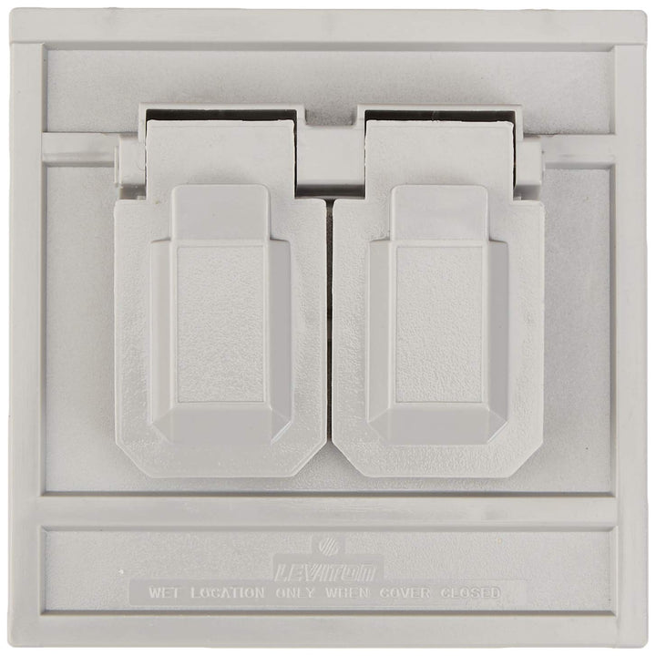4986-GY 1-Gang Duplex Device Wallplate Cover, Oversi