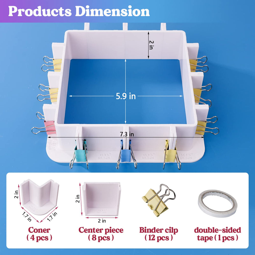 Adjustable Mold Housing for Silicone Molds Making, Silicone Mold for Resin Mold Making Silicone Rubber, Plastic Housing Frame for DIY Resin Molds, Candle Molds, Soap Molds Making