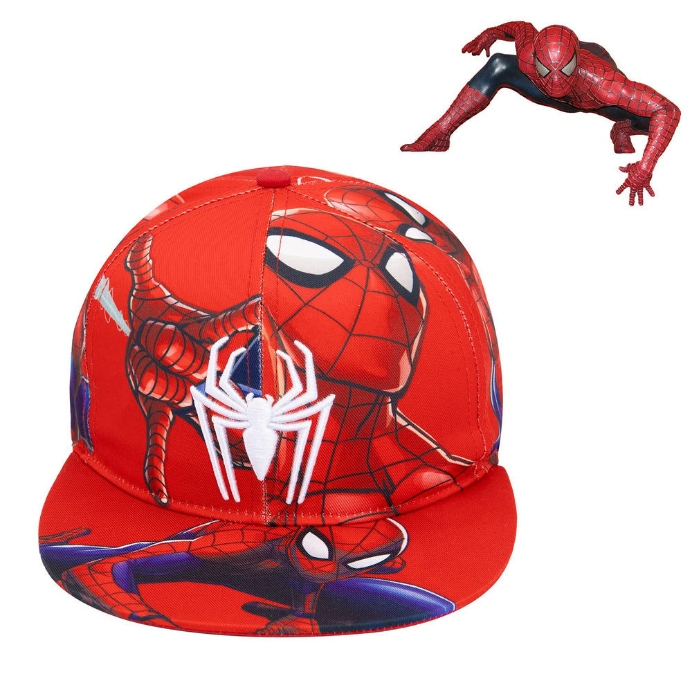Comics Mens Spiderman Character Costume Embroidered/Printed Snapback Flatbrim Baseball Cap Hat