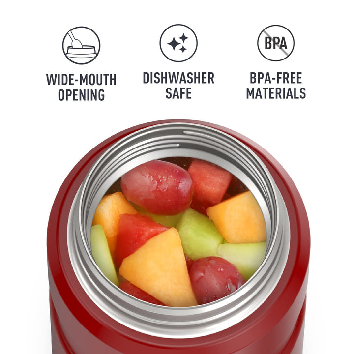 Stainless King Vacuum-Insulated Food Jar, 24 Ounce, Rustic Red