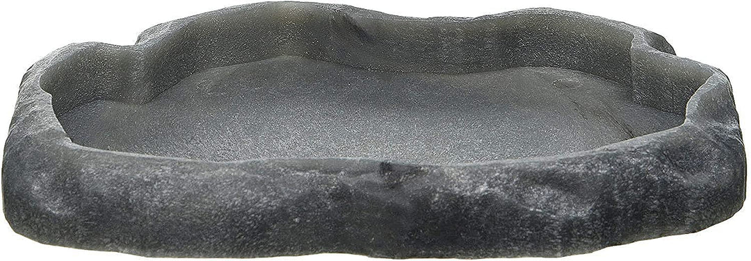 Reptile Rock Food Dish, Medium, 7.25l x 6w x 0.75h, Colors may vary Black