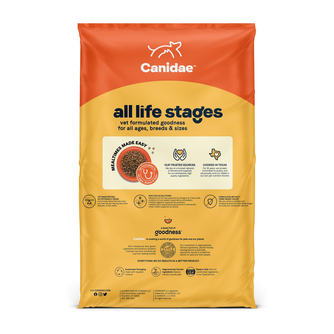 Canidae All Life Stages Premium Dry Dog Food for All Breeds, All Ages, Chicken Meal & Rice Recipe, 27 lbs.