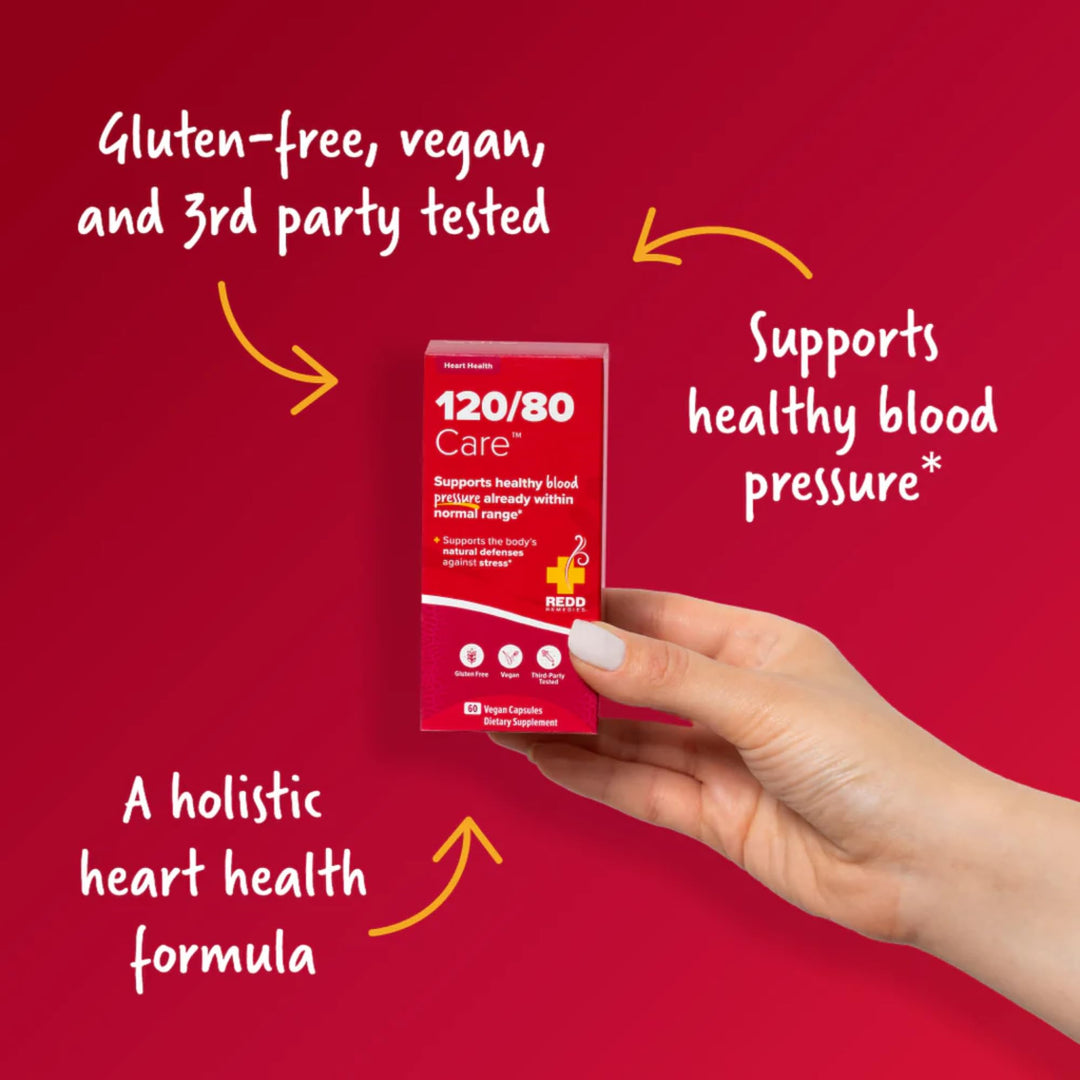 , 120/80 Care, Heart Health and Natural Blood Pressure Support, 60 Vegan Capsules