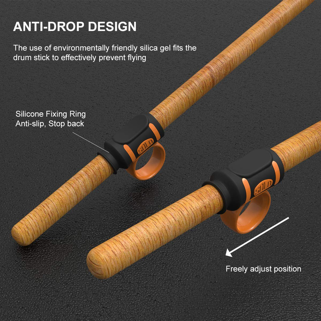 Drumsticks Grips with Drum mutes, Drumsticks Accessories for 5A drum sticks, Easy Stick Twirl, Grip or Control Clips, Good for Beginner Drummer,