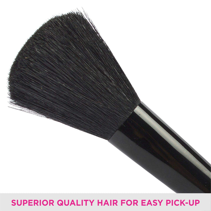 Vega Blush Brush with Wooden Handle and Natural Animal/Synthetic Hair, (EV-19)