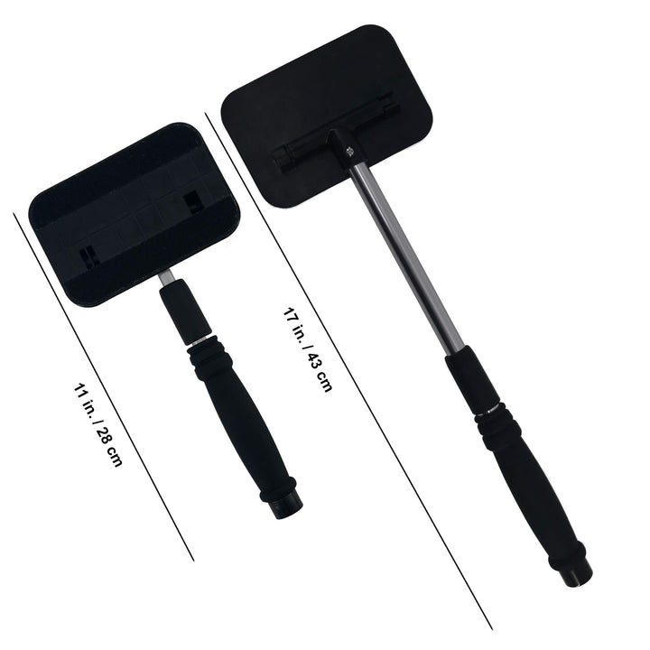 Pivoting Windshield Glass Cleaning Tool Extendable Aluminum Handle w/3 Premium Microfiber Covers