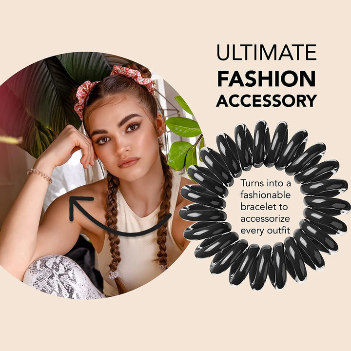 Original Traceless Hair Ties, Elastic Hair Band with Strong Grip, Non-soaking, Hair Accessories for Women (Pack of 3)