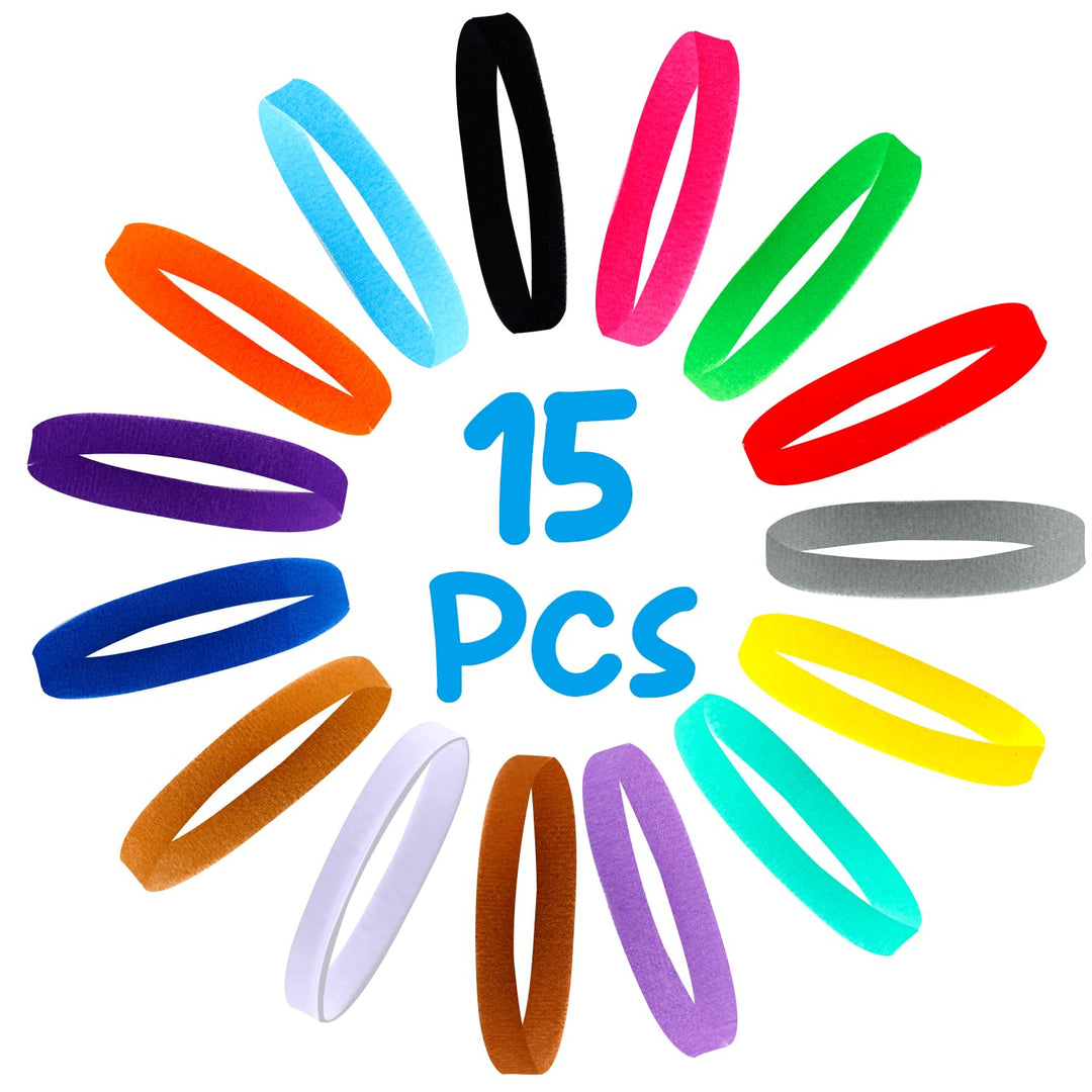 Puppy Whelping Collars, Uiuix 15 Colors Puppy ID Collars, Double-Sided Soft Adjustable ID Bands for Newborn Pet Dog Cat (15 Pcs)