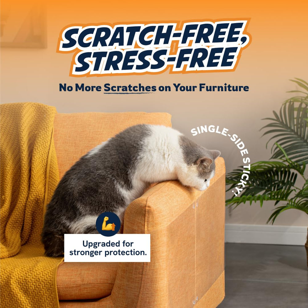 Furniture Protector, 8-Pack, Heavy Duty Anti-Scratch Cat Couch Protector, Transparent