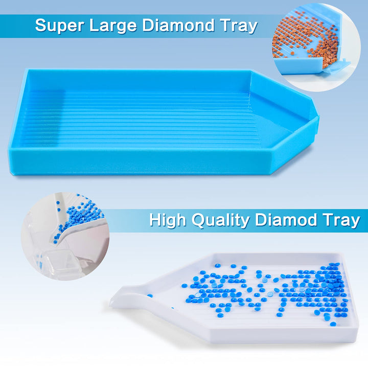 Diamond Painting Accessories,Diamond Painting Tools with Cute Blue Roller and Diamond Embroidery Box for DIY Diamond Painting Art