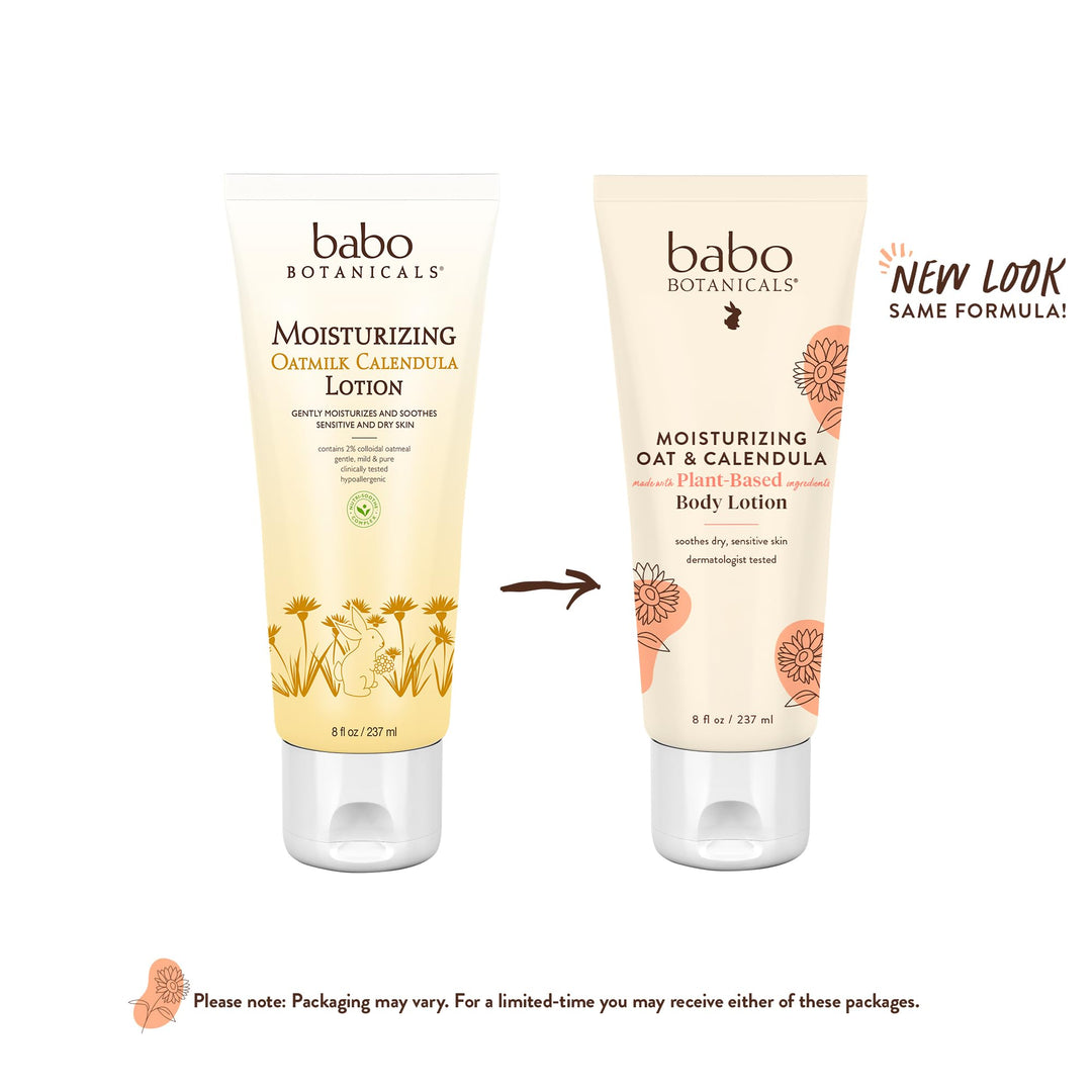 Moisturizing Oat & Calendula Body Lotion - For Dry or Sensitive Skin - For all ages - Vegan - Lightly Scented